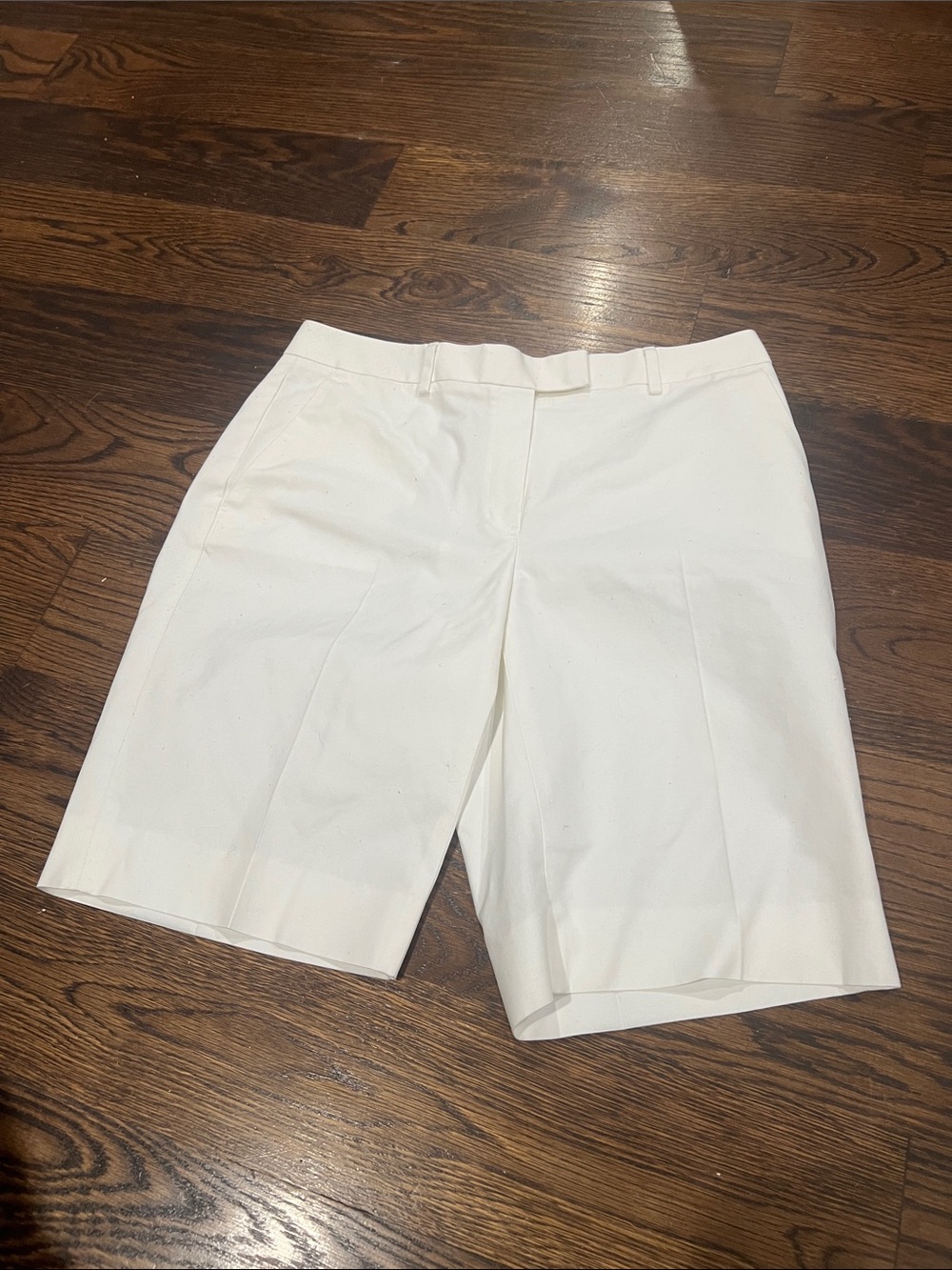 Brooks Brothers White Tailored Bermuda Shorts